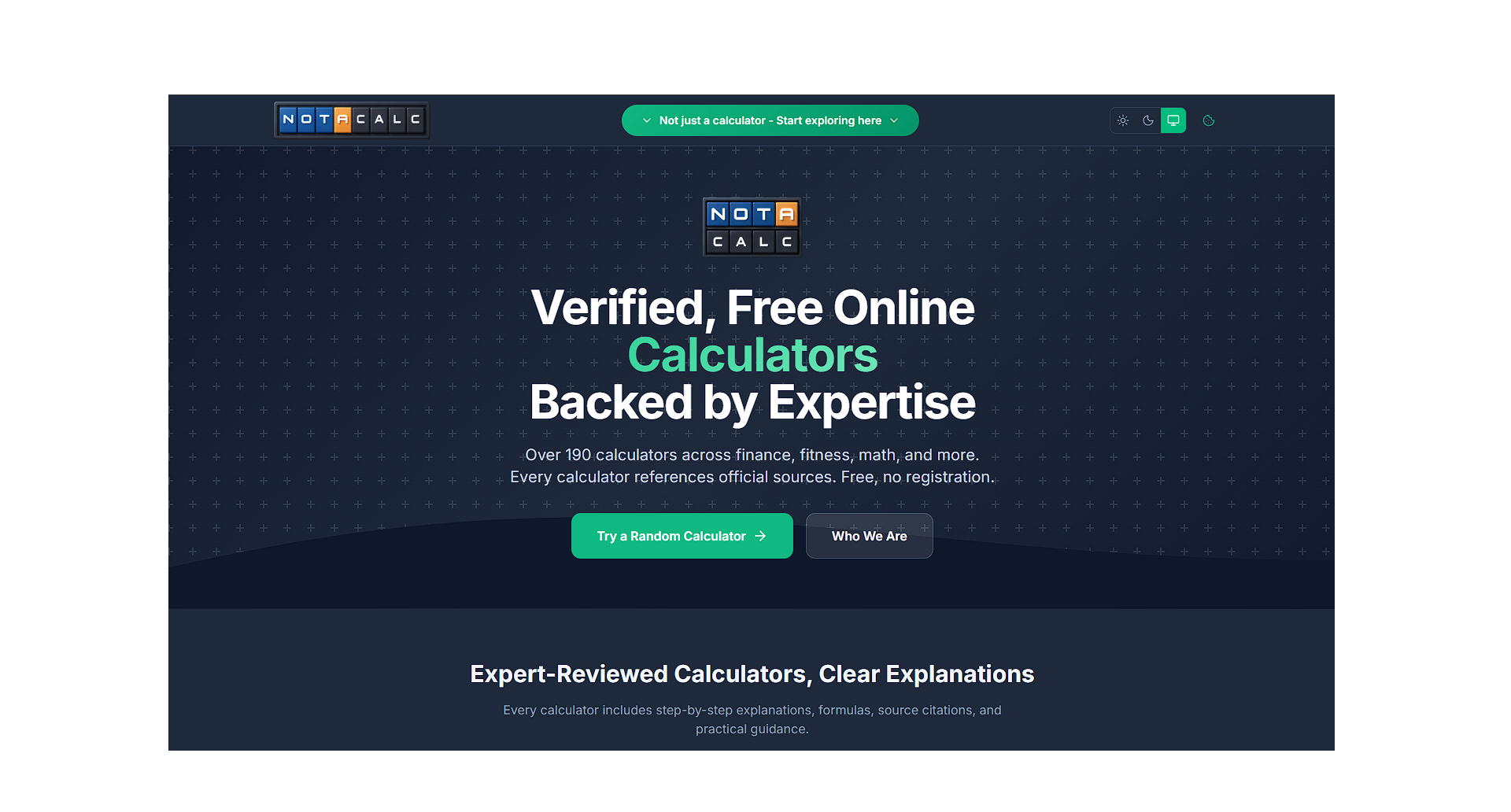 notacalculator.com — calculadoras y herramientas online